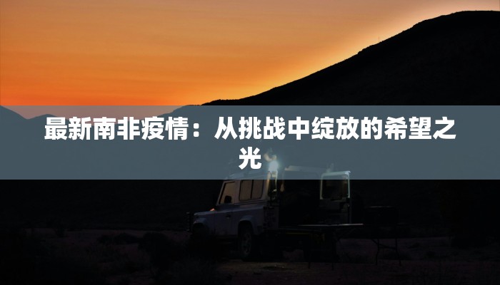 最新南非疫情：从挑战中绽放的希望之光